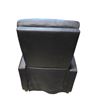 Image 3 : Set of 2 Black Faux-Leather Home Theater Recliners (H36" x W26" Each) with Cupholders