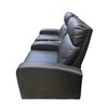 Image 3 : Set of 3 Black Faux-Leather Home Theater Recliners (H36" x W26") with 1 Cupholder