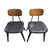 Image 1 : Set of 2 Retro Bentwood Two-tone Dining Chairs