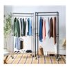 Image 1 : Group of 2 - New Amazon Basics Double Rod Freestanding Closet - Silver