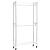 Image 2 : Group of 2 - New Amazon Basics Double Rod Freestanding Closet - Silver