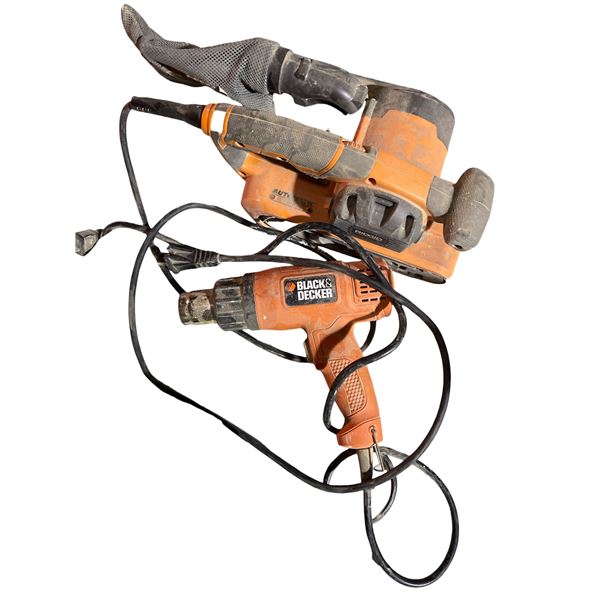Ridgid Orbital Sander & Black & Decker Heat Gun