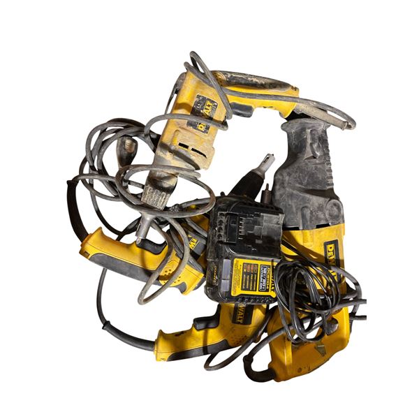 DeWalt Reciprocating Saw, Drill, Charger & Grinder Lot
