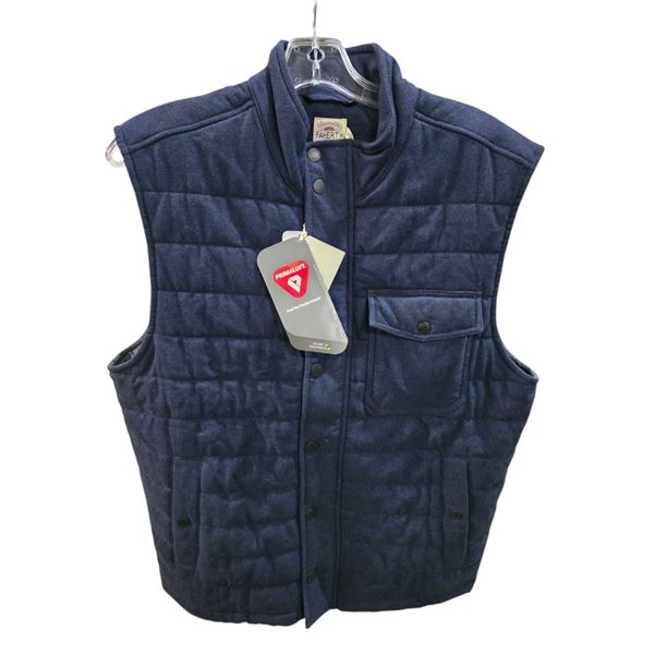 Faherty Navy Blue Quilted Puffer Vest - Size M, with Tag