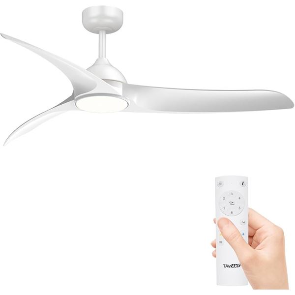 BNIB - TAVZAKE 56" Ceiling Fan with Lights White - RV: $159.99 CAD, with Light and Remote Control