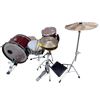 Image 1 : Acoustic Drum Set: Bass, Snare, and Tom with Sabian AA Splash & Stand
