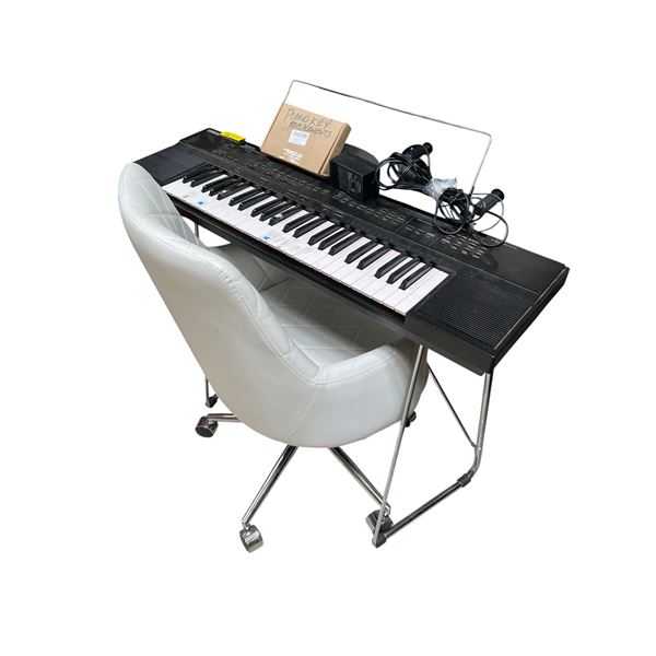 Yamaha PCR-800 Electronic Keyboard w/ Power Adapter, Replacement Keys, and Chair