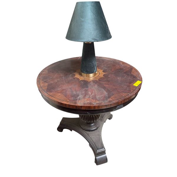 Round Wood Side Table, H26" x Dia. 28"