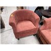 Image 2 : Pair of Rust Orange Upholstered Tub Chairs, H31" x W32" x D24 Each