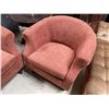 Image 3 : Pair of Rust Orange Upholstered Tub Chairs, H31" x W32" x D24 Each