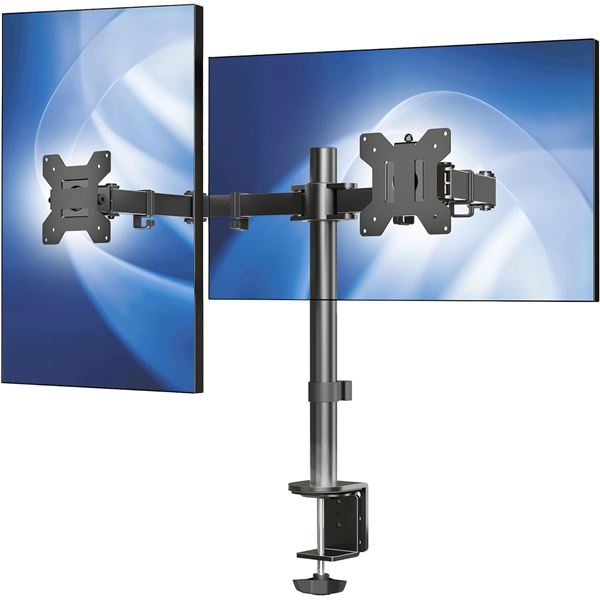Group of 2 - New VIVO Dual Monitor Desk Mount - RV: $80 CAD (Model V002)