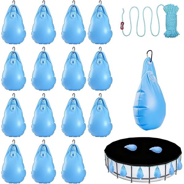 7-Pcs Pool Cover Weights with Hooks (16-Pcs per pack)