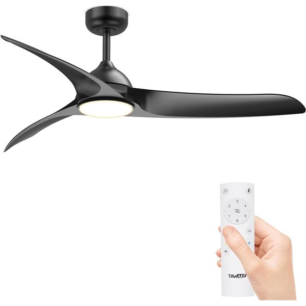 BNIB - TAVZAKE 56" Ceiling Fan with Lights Black - RV: $159.99 CAD, with Light and Remote Control