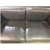 Image 3 : Black Faux-Leather 2-Seater Sofa, H27" x W57.5" x D25"