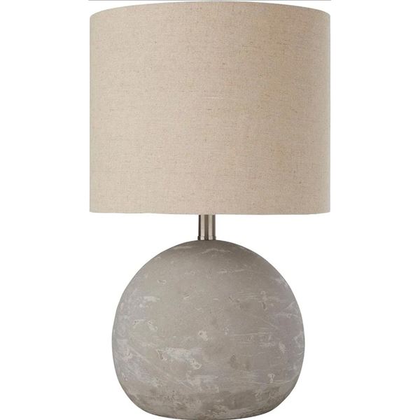 Group of 3 Stone & Beam Industrial Concrete Table Lamp, 16"H, with Bulb, Brown Shade B073755HVV