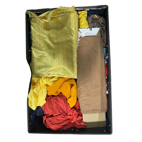 Large Assortment of Garment and Fabric (Bin not included)
