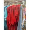 Image 2 : Full Rack of Apparel: Denim, Red Polos, Mixed Tops, and More (Rack Not Included)