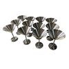 Image 1 : 12-Pcs Martini Glasses and Folding Wooden Wine Rack