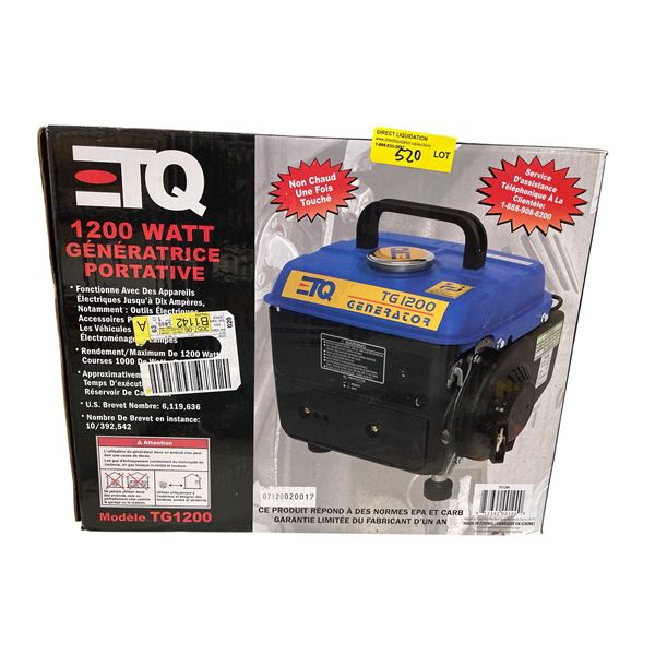 ETQ 1200 Watt Portable Generator