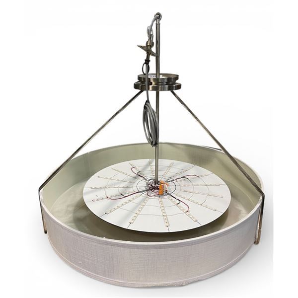 Large LED High-Bay Pendant Light Fixture, Approx. H25" x Dia. 29"