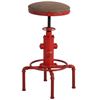 Image 1 : New - NACH Leo Adjustable Industrial Stool, Red - 18" x 18" x 24"
