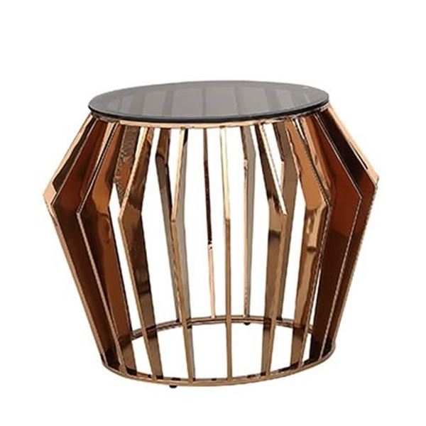 New - Swank Coffee Table - Gold - without Glass Top