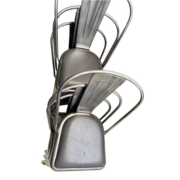 Group of 6 Gunmetal Dining Chairs