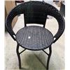 Image 2 : Group of 6 Woven Brown Wicker Patio Chairs