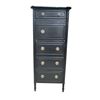 Image 1 : Black 4-Drawer Wooden Dresser, H50" x W21" x D14"