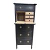 Image 2 : Black 4-Drawer Wooden Dresser, H50" x W21" x D14"