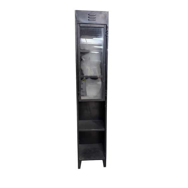 Tall Vintage-style Warehouse Locker Shelf, H71" x W14" x D13.5"