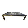 Image 1 : Marble-style Black Coffee Table, H16" x 60" x36" (Minor scratches on the surface)