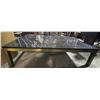 Image 4 : Marble-style Black Coffee Table, H16" x 60" x36" (Minor scratches on the surface)