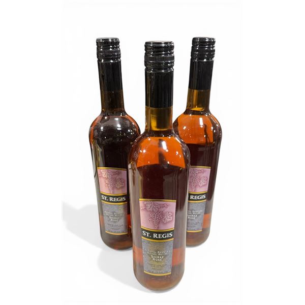 3 Bottles - St. Regis Alcohol-Removed Shiraz Rose