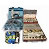 Image 1 : Group of Construction Material - Includes Makita Drill, Senco Pneumatic Stapler, Hole saw Kit, etc