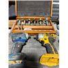 Image 3 : Group of Assorted Tools - Includes Hole saw, Porter Cable Door Hinge, Milwaukee Plunge Router Bases,