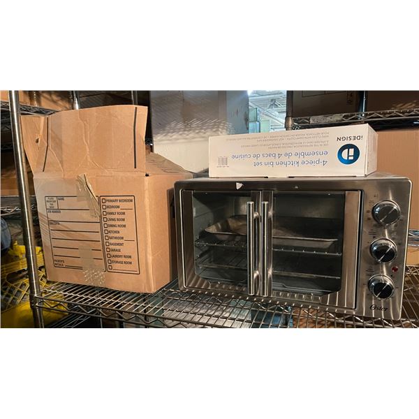Group of Kitchen Appliances - Includes Oster Oven/Toaster & Kitchen Bin Set