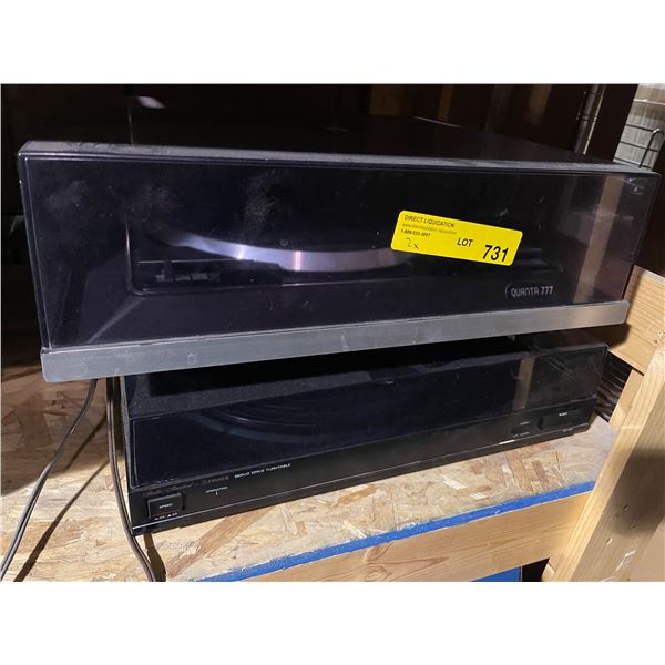 Group of 2 Record Player - Includes Quanta 777 & Fisher Studio-Standard MT-910