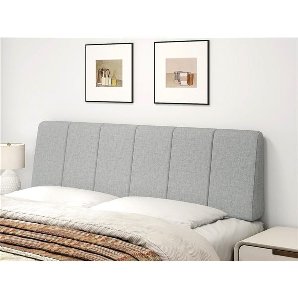 Amazon Basic Faux Linen Headboard Queen - Grey