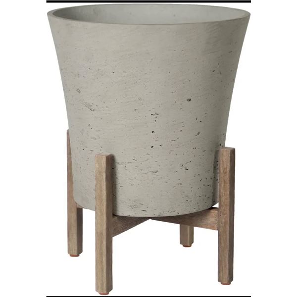 Group of 2 LH Patio Tapered Large Standing Pot - White wash