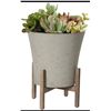 Image 2 : Group of 2 LH Patio Tapered Large Standing Pot - White wash