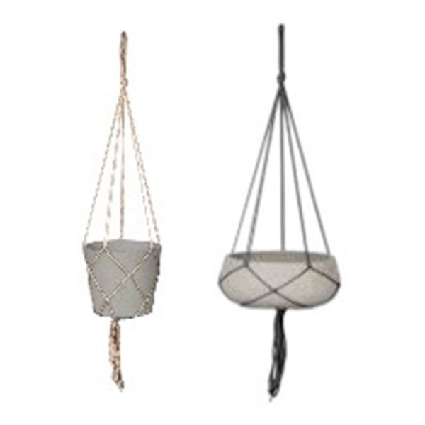 BNIB - Group of 2 LH Hanging Pots With Netting