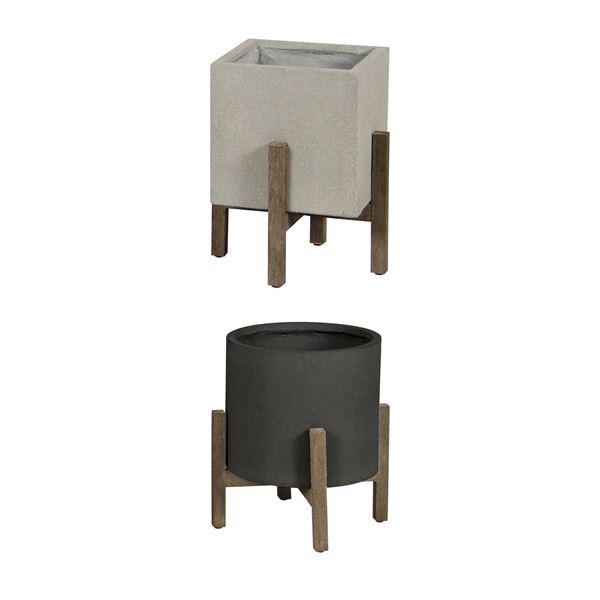 BNIB - Group of 2 LH Patio Pots Square & Round