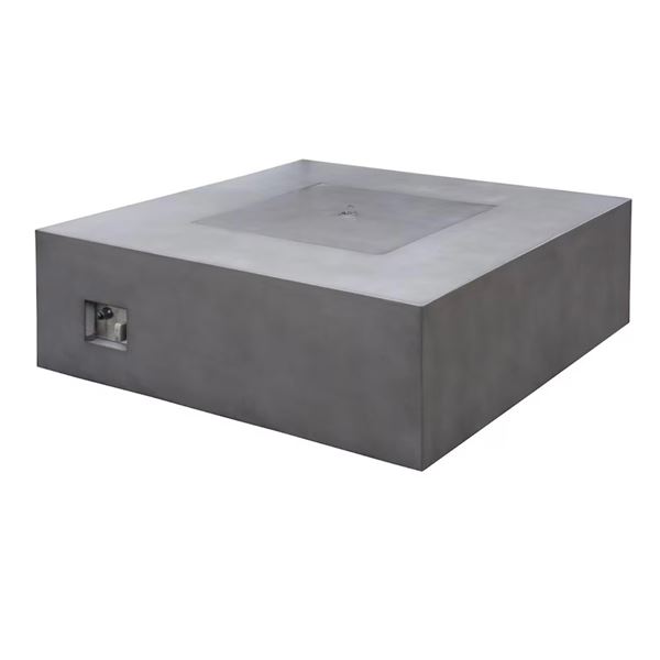 Paramount Square Alluminum Concrete Look Firepit Table With Convertible Burner - Model no: FP - 419