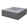 Image 1 : Paramount Square Alluminum Concrete Look Firepit Table With Convertible Burner - Model no: FP - 419