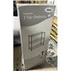 Image 3 : Supreme 3 Tier Metal Shelving Black - Approx 14" x 36" x 36"