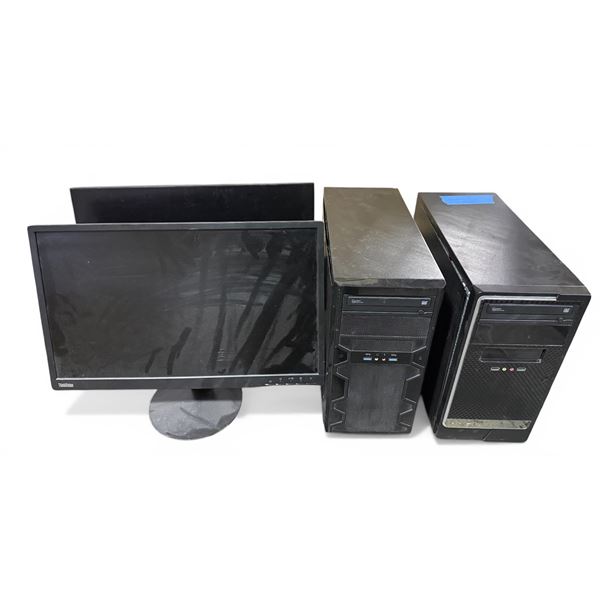 Group of 2 Monitors and 2 CPUs (untested)