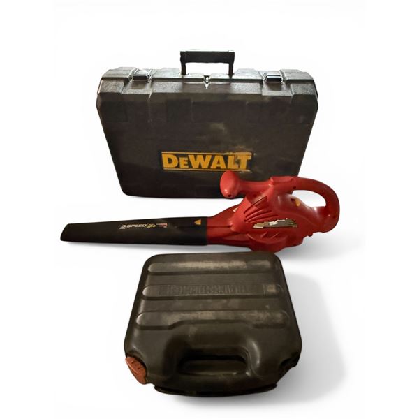 Group of 3 Power Tools - Includes Homelite 2-speed Blower, Black&Decker Drill and DeWalt Router Atta