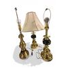 Image 1 : Group of 3 Lamps - Golden and Green - One shade