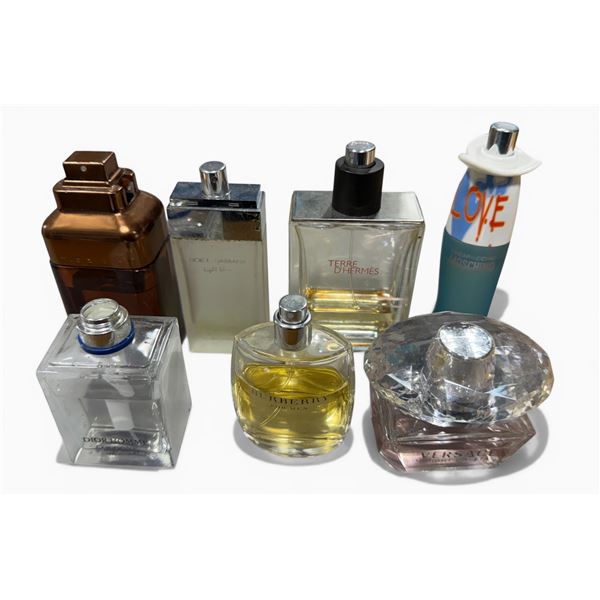 Group of 6 Perfumes - Includes Versace Bright Crystal, Dolce & Gabbana Light blue, Dior Homme etc